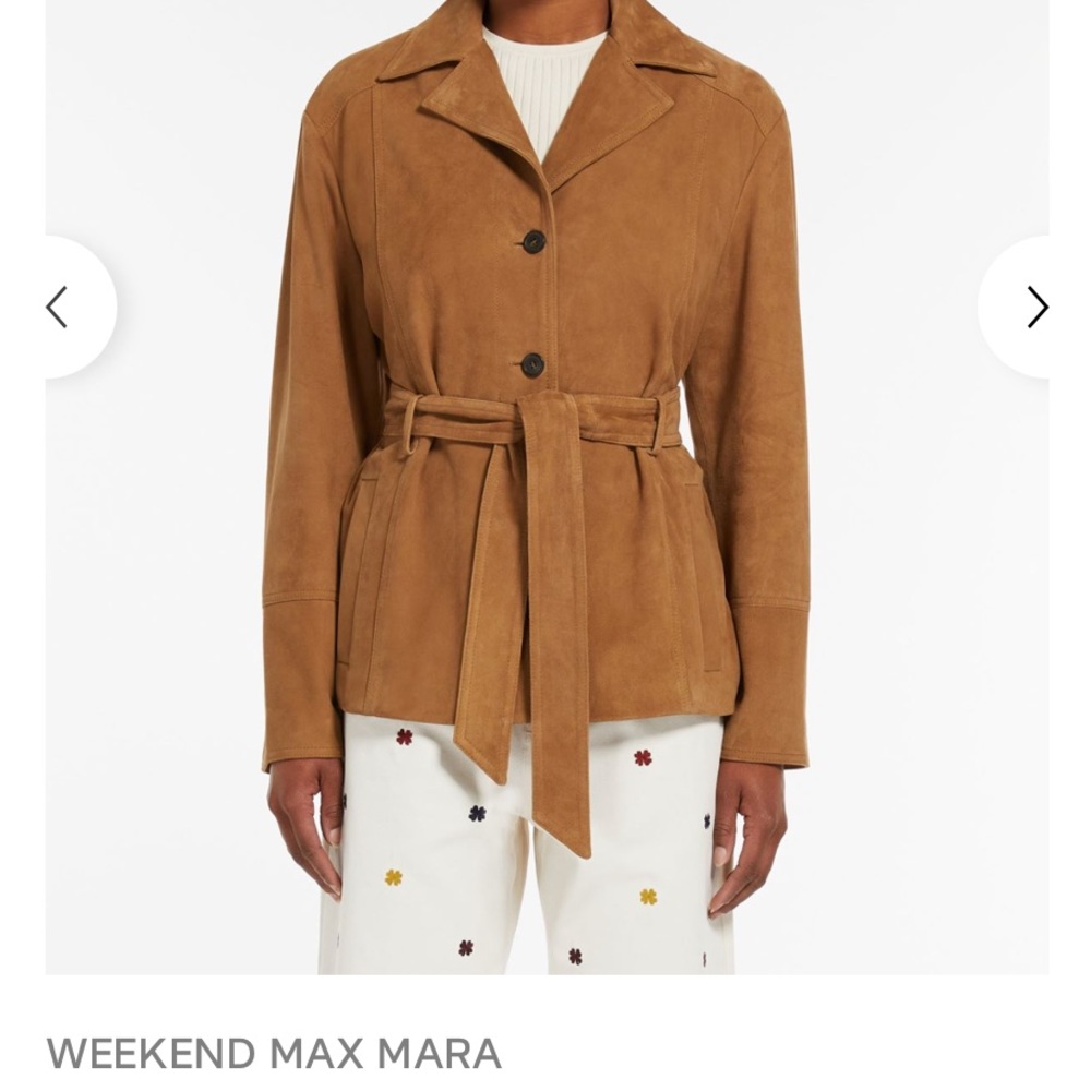 Weekend Max Mara Suede Jacket in Earth